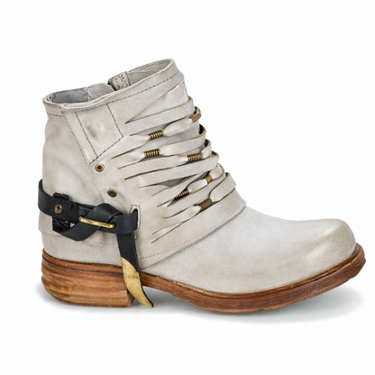 Emma | Women’s Orthopedic Lace-Up Ankle Boots with Side Zipper