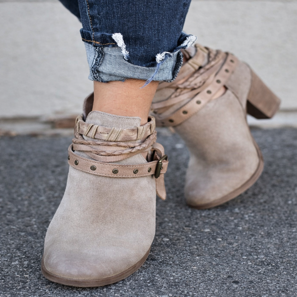 Nana | Braided Strap Heeled Boot