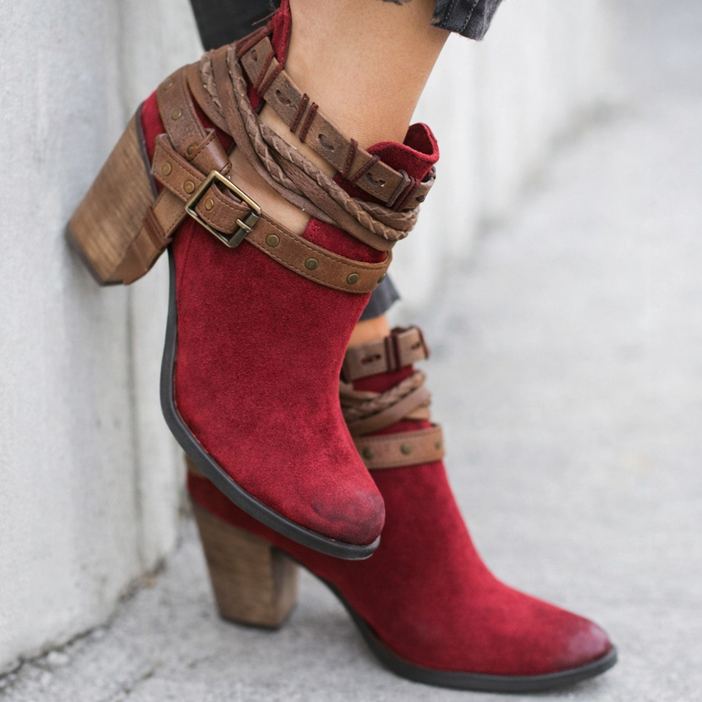 Nana | Braided Strap Heeled Boot