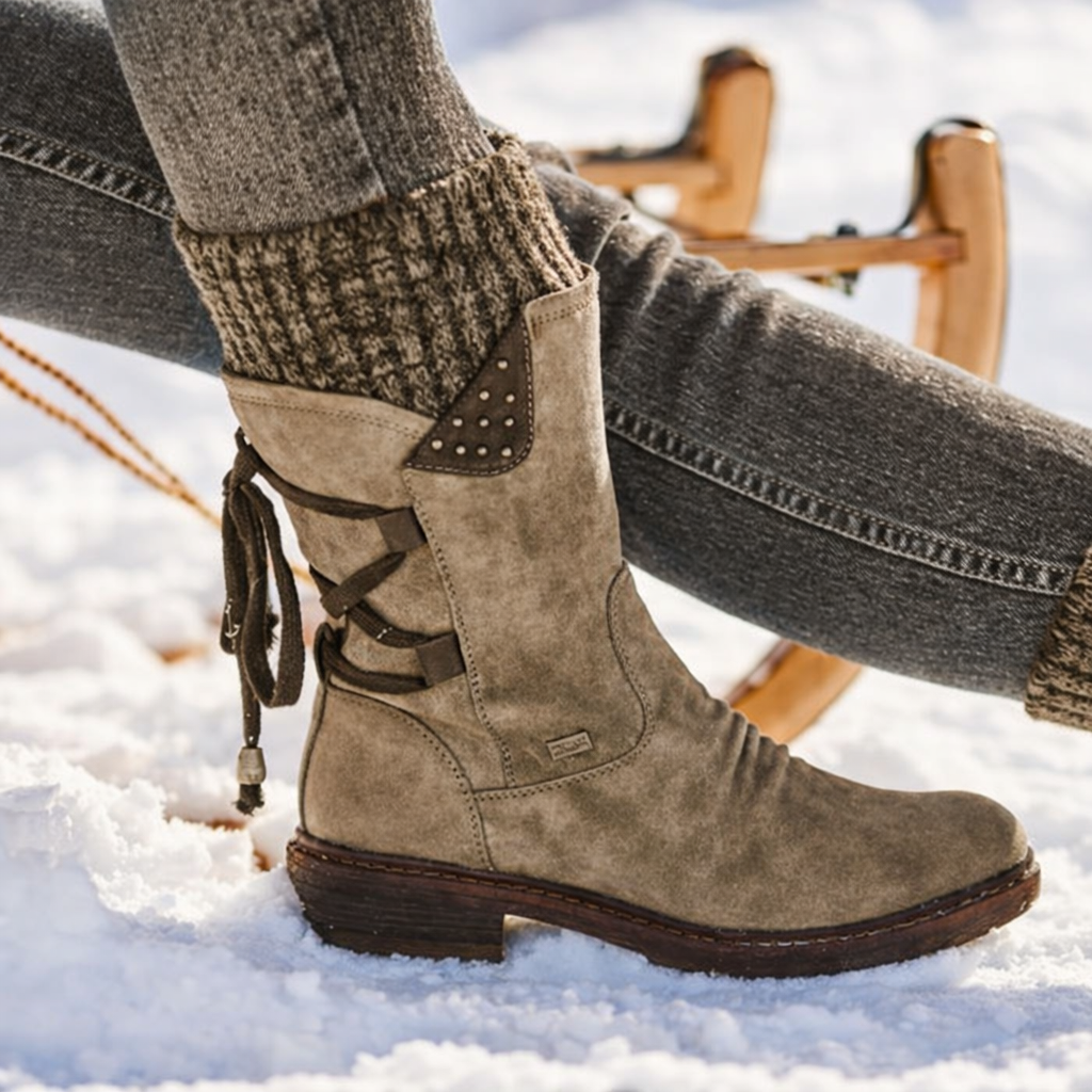 Mavis | Cozy Suede Cuff Orthopedic Winter Boots