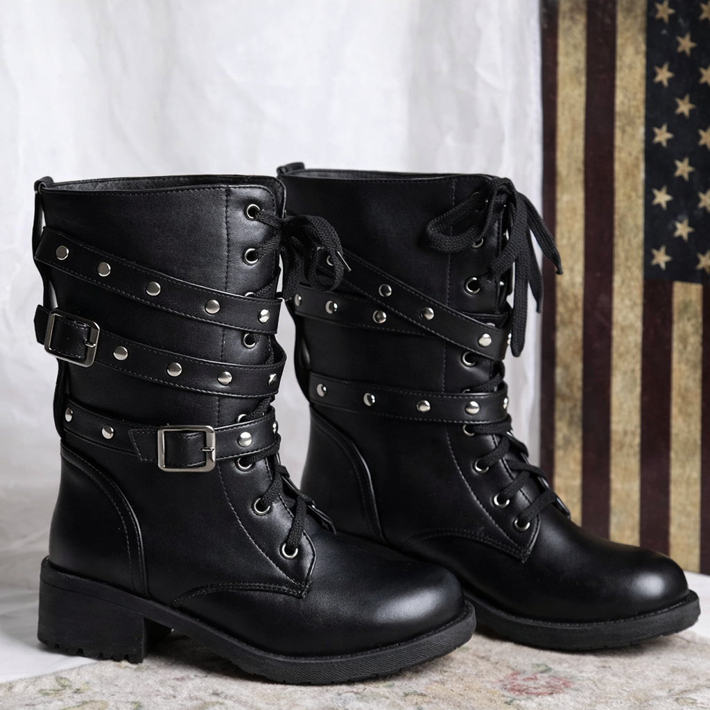 Maiara | IronLace Orthopedic Combat Ankle Boots