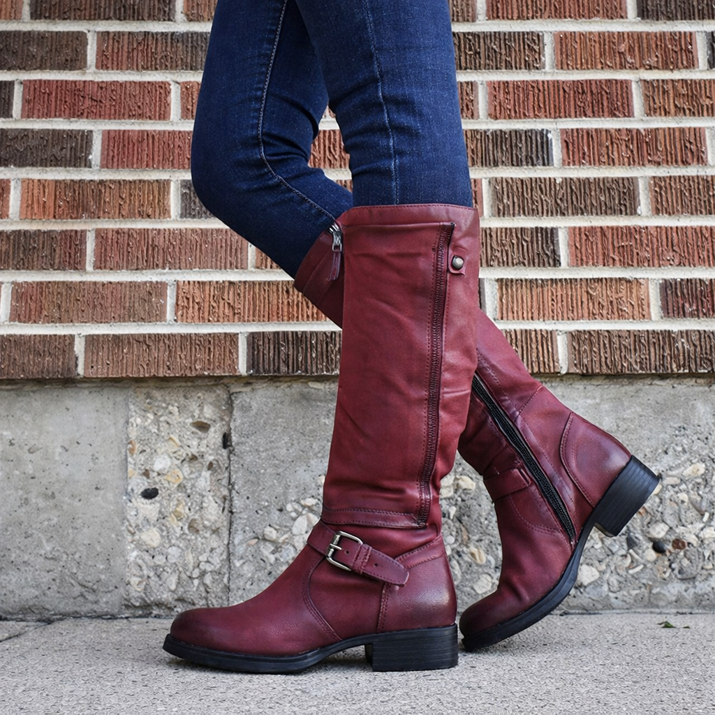 Orthopedic Balance High Leg Boot - Round Toe Low Heel