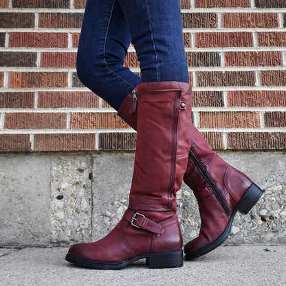 Orthopedic Balance High Leg Boot - Round Toe Low Heel