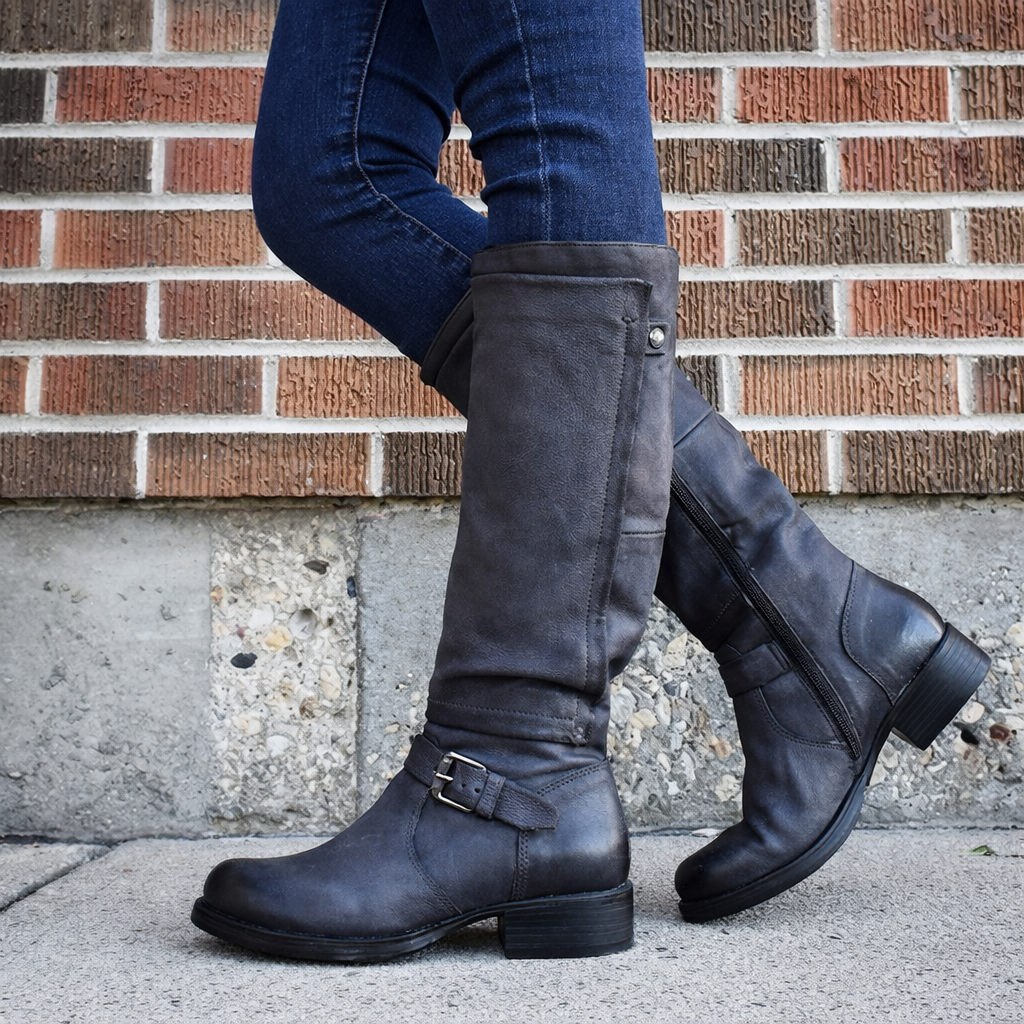 Orthopedic Balance High Leg Boot - Round Toe Low Heel