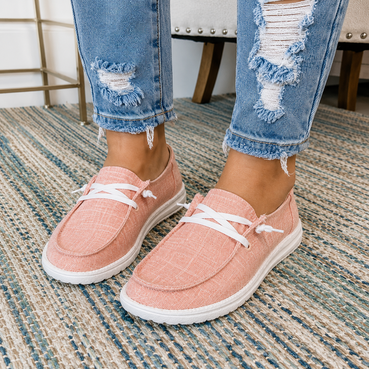 Orthopedic Balance Women's Lace-Up Flat Casual Shoes