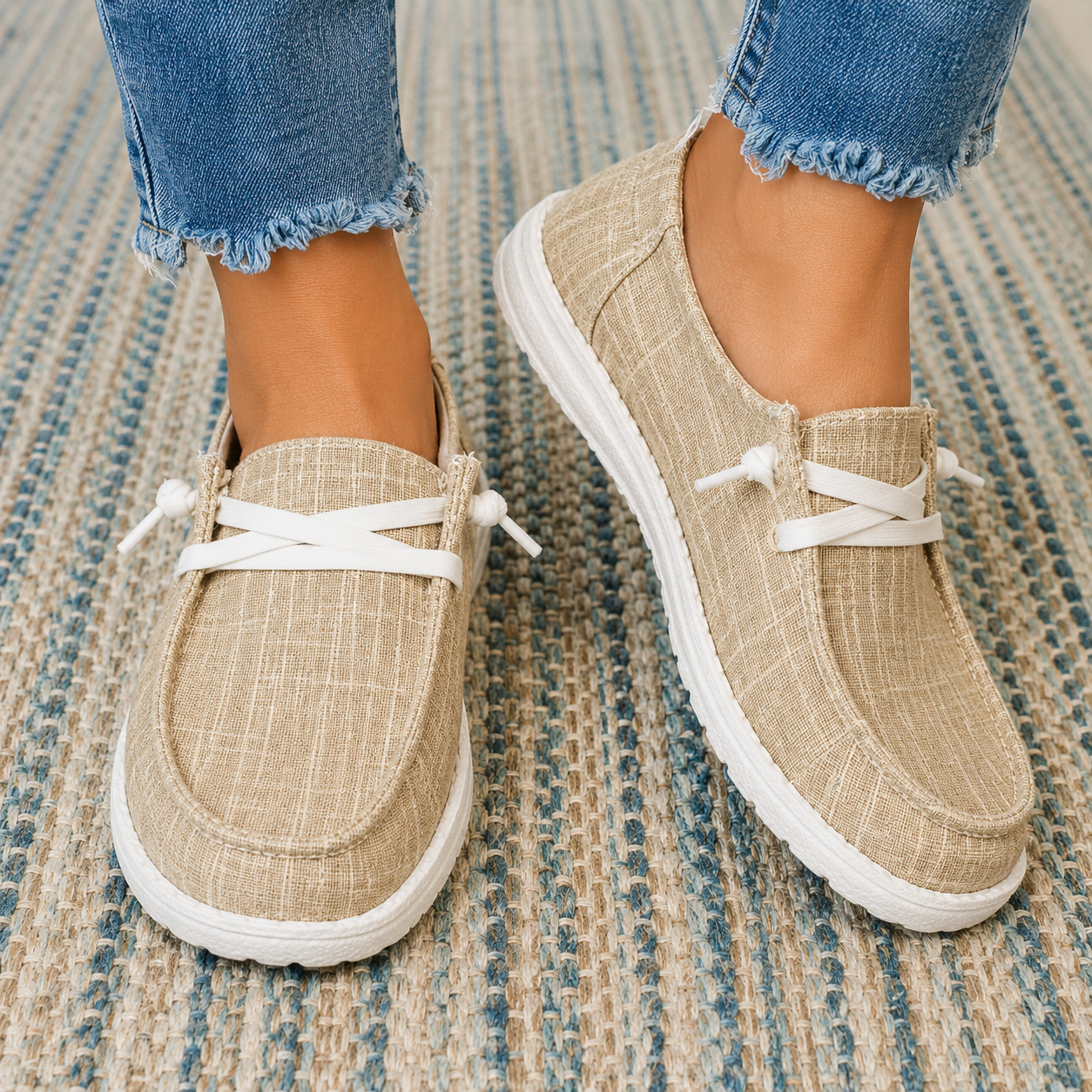 Orthopedic Balance Women's Lace-Up Flat Casual Shoes