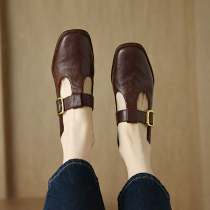 Orthopedic Balance Mary Jane Pumps - Retro Square Toe Comfort