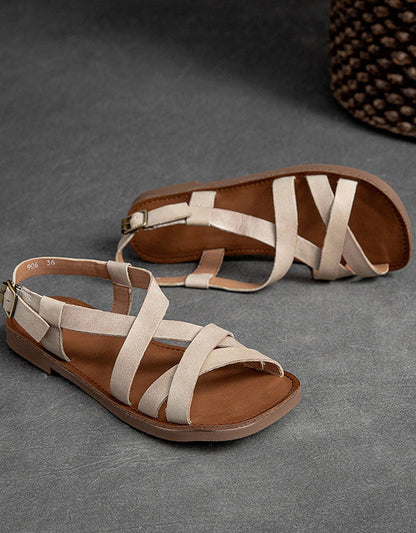 Lacey | Women’s Orthopedic Casual Leather Cross-Strap Sandals