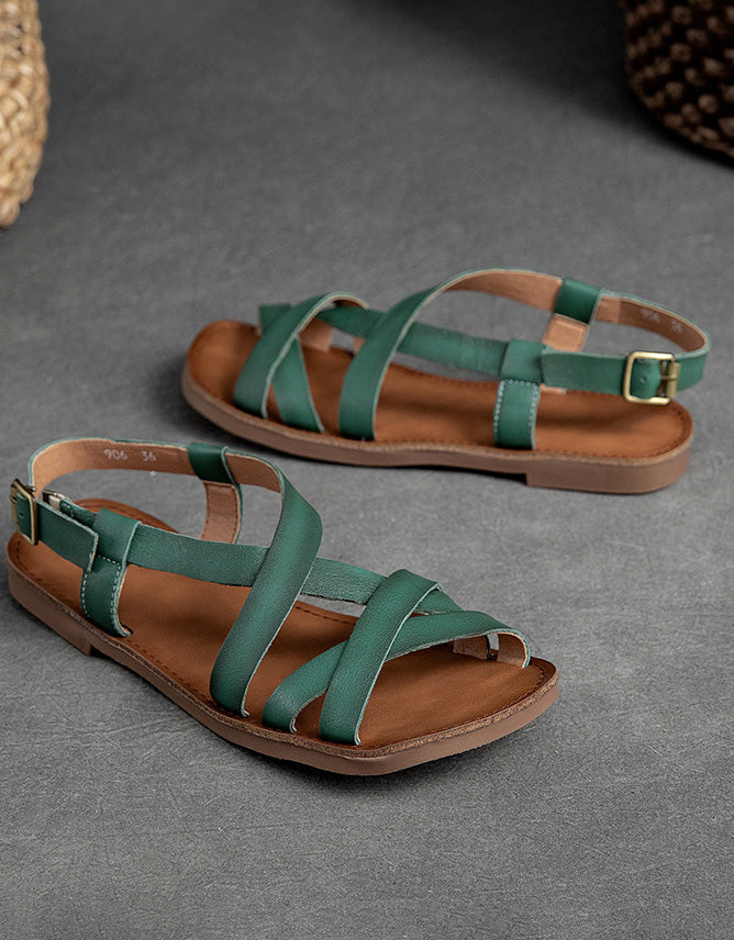 Lacey | Women’s Orthopedic Casual Leather Cross-Strap Sandals