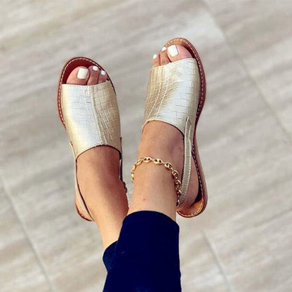 Bailey | Open-Toe Slingback Flats – Everyday Comfort Sandals