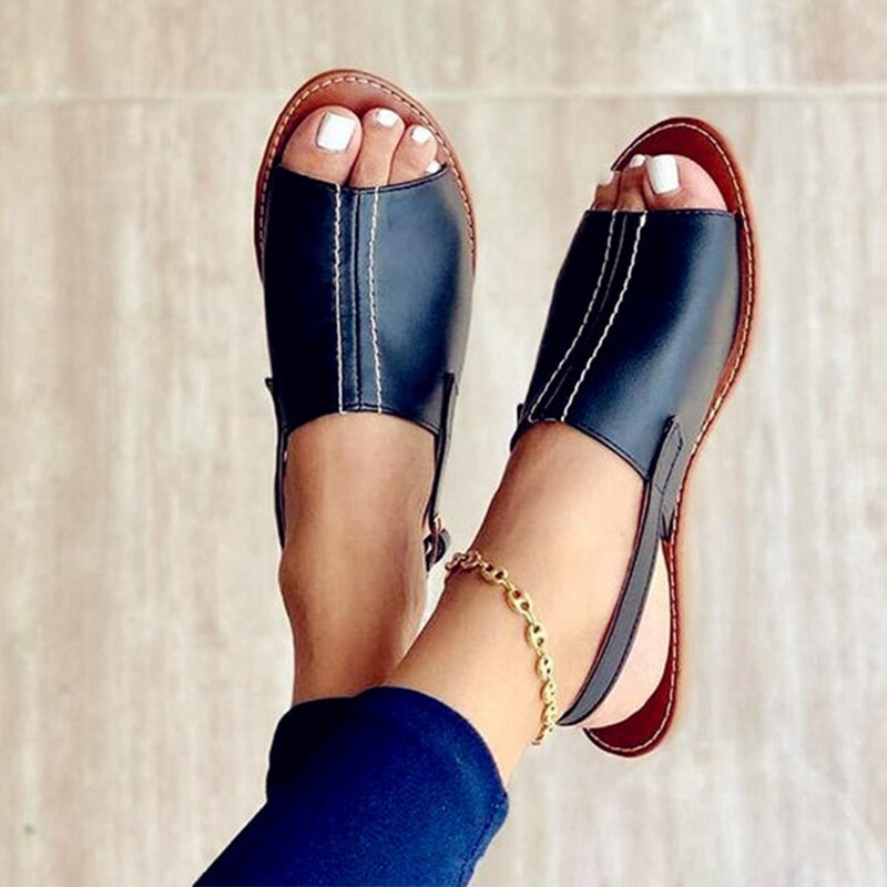Bailey | Open-Toe Slingback Flats – Everyday Comfort Sandals
