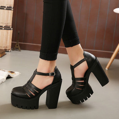 Gauri | Women’s Chunky Platform Block Heel Mary Jane Sandals
