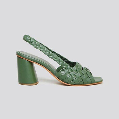 Juliet | Women’s Orthopedic Woven Slingback Block Heel Sandals