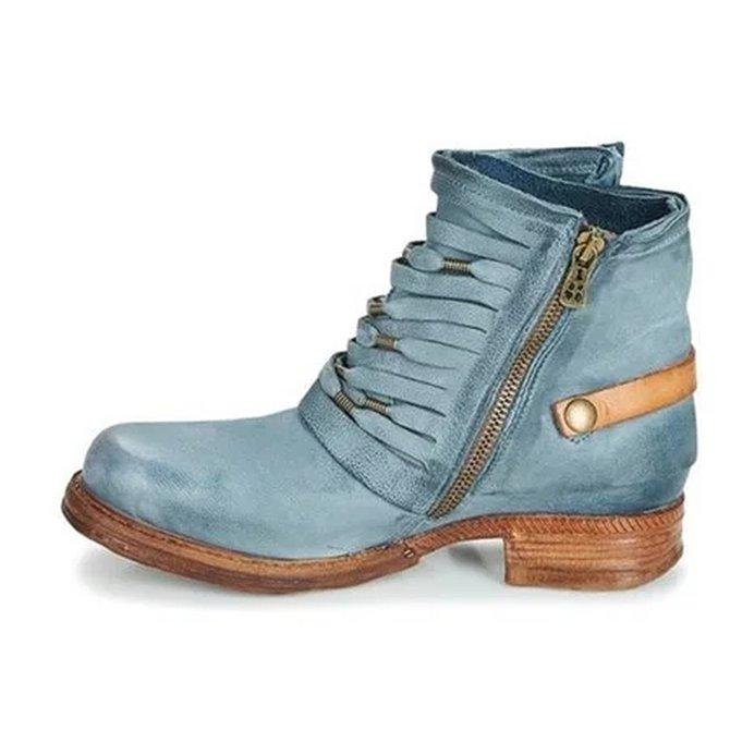 Emma | Women’s Orthopedic Lace-Up Ankle Boots with Side Zipper