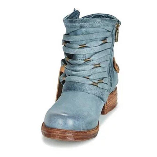 Emma | Women’s Orthopedic Lace-Up Ankle Boots with Side Zipper