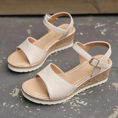 Faryn | Women’s Orthopedic Open-Toe Wedge Sandals with Ankle Strap