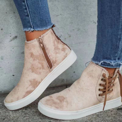 Lainey | Women’s Casual Orthopedic High-Top Sneakers with Side Zipper