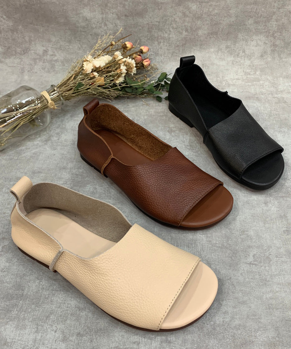 Juniper | Women’s Orthopedic Open-Toe Leather Flat Sandals