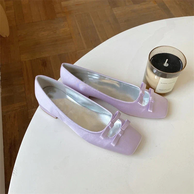 Elizabeth | Women’s Orthopedic Square Toe Flat Shoes with Buckle Detail