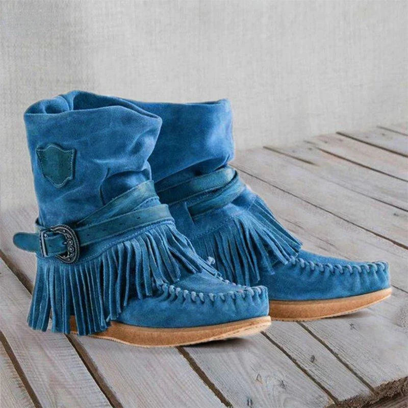 Harmony | Fringe Suede Ankle Boots