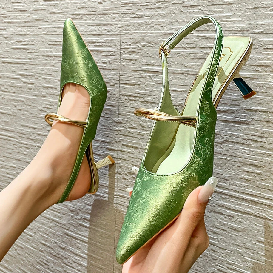Inaya | Women’s Orthopedic Pointed-Toe Slingback Heels