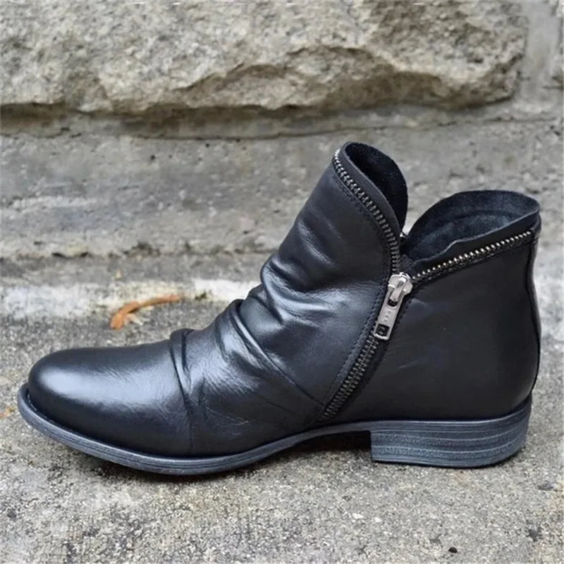 Hadleigh | Side-Zip Leather Ankle Boots