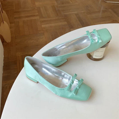 Elizabeth | Women’s Orthopedic Square Toe Flat Shoes with Buckle Detail