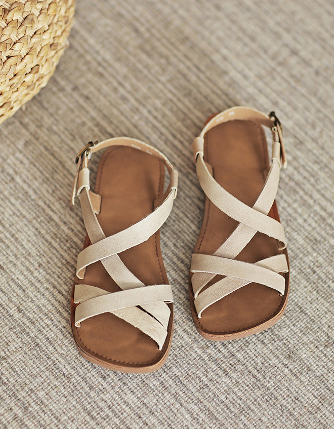 Lacey | Women’s Orthopedic Casual Leather Cross-Strap Sandals
