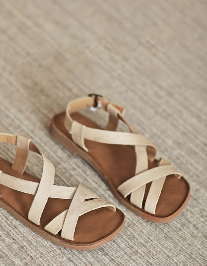 Lacey | Women’s Orthopedic Casual Leather Cross-Strap Sandals