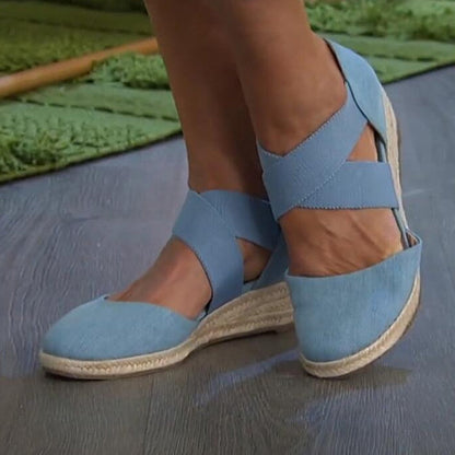 Freya | Women’s Orthopedic Cross-Strap Espadrille Flats