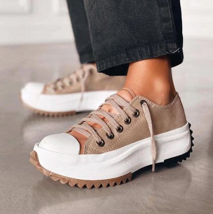 June | Chunky Platform Lace-Up Sneakers with Orthopedic Comfort Sole