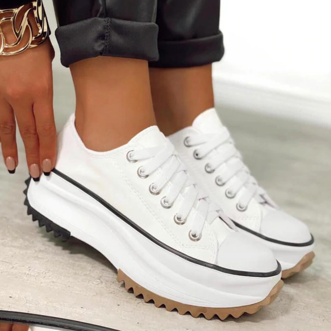 June | Chunky Platform Lace-Up Sneakers with Orthopedic Comfort Sole