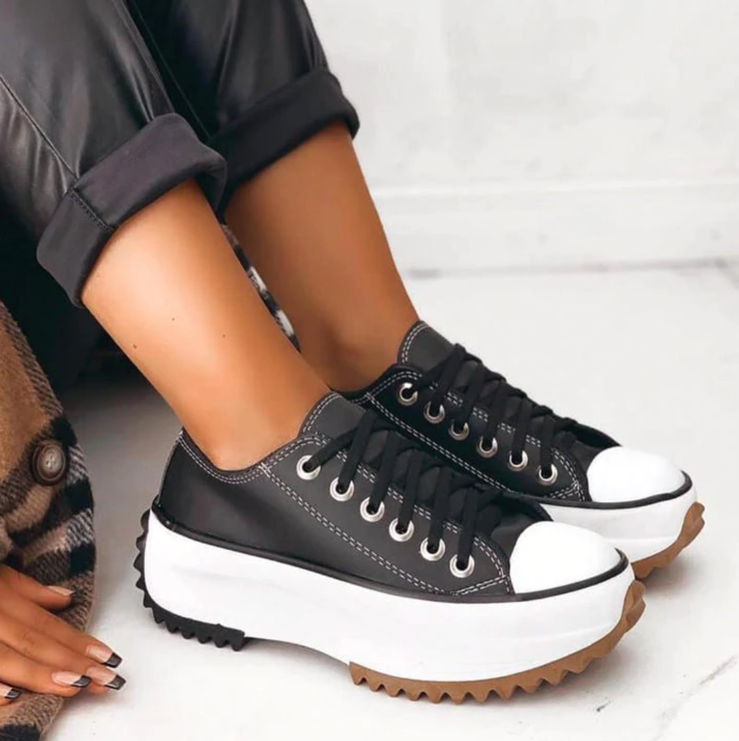 June | Chunky Platform Lace-Up Sneakers with Orthopedic Comfort Sole