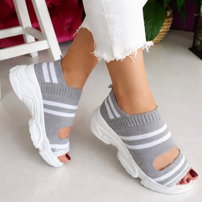 Orthopedic Balance Woven Fluff Sandals - Comfort And Unique Style