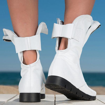 Maeve | Women’s Orthopedic Open-Toe Boots with Front Zipper