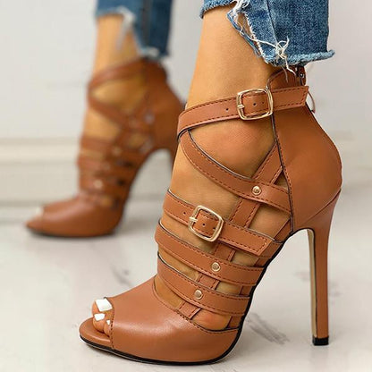 Kacey | Women’s Orthopedic Stiletto Heels with Multi-Buckle Straps