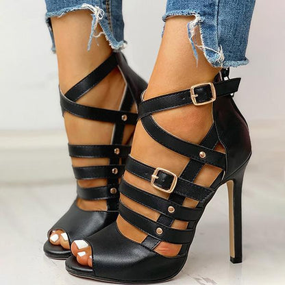 Kacey | Women’s Orthopedic Stiletto Heels with Multi-Buckle Straps