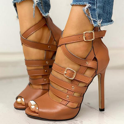 Kacey | Women’s Orthopedic Stiletto Heels with Multi-Buckle Straps