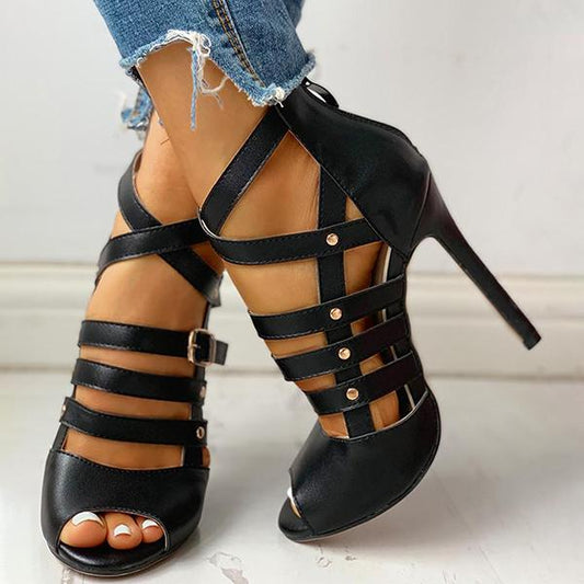 Kacey | Women’s Orthopedic Stiletto Heels with Multi-Buckle Straps