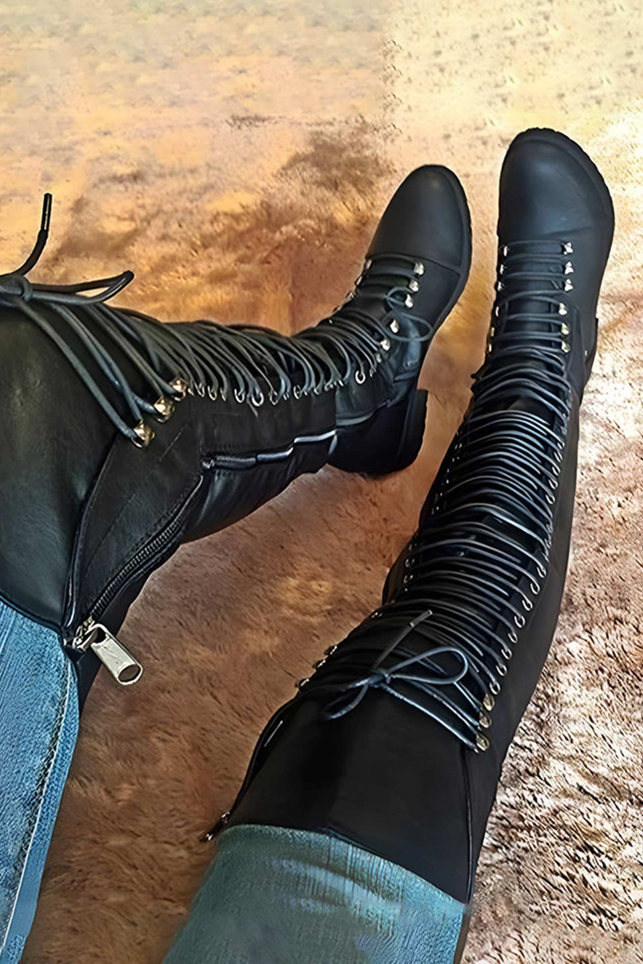 Kaitlyn | Women’s Orthopedic Over-the-Knee Lace-Up Boots