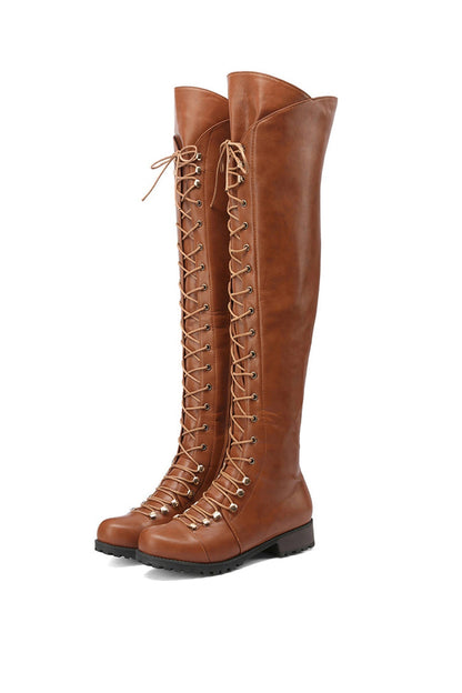Kaitlyn | Women’s Orthopedic Over-the-Knee Lace-Up Boots