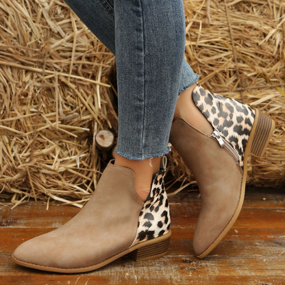 Orthopedic Balance Low Heel Martin Boots - Side Zipper