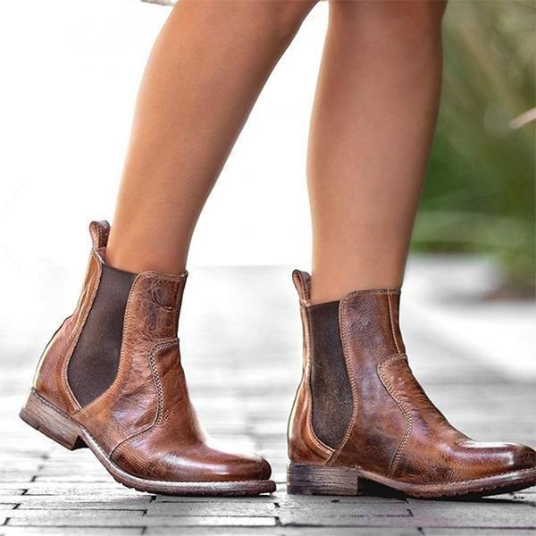 Beatrice | Classic Orthopedic Leather Chelsea Boots – Slip-On Comfort
