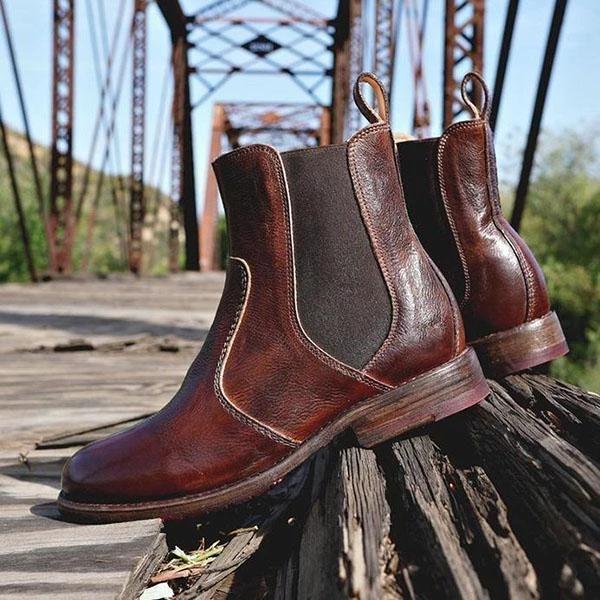 Beatrice | Classic Orthopedic Leather Chelsea Boots – Slip-On Comfort