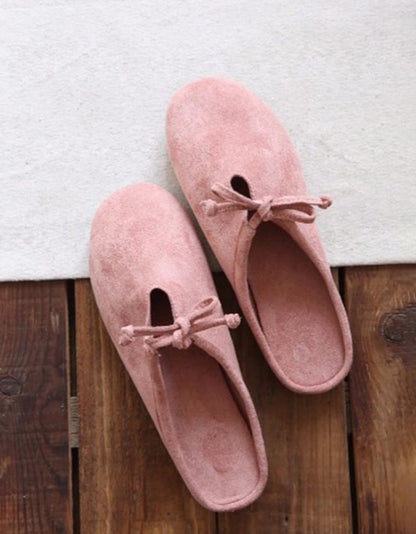 Farah | Women’s Minimalist Orthopedic Soft Cotton Bow Slip-On Flats