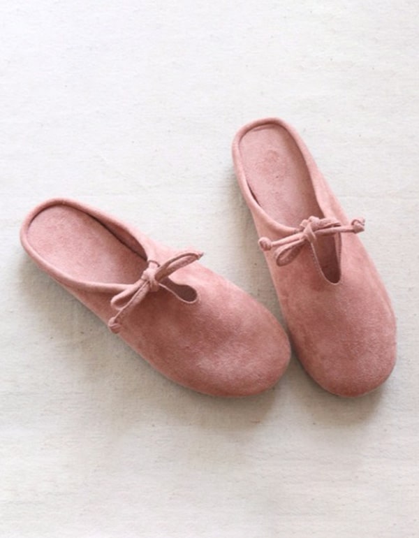 Farah | Women’s Minimalist Orthopedic Soft Cotton Bow Slip-On Flats