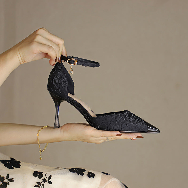Orthopedic Balance | Pointed Toe Ankle Strap Stiletto Heels