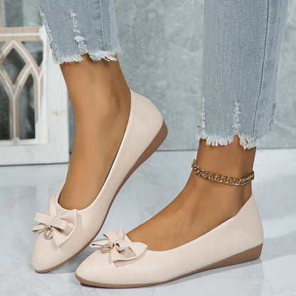 Orthopedic Balance Elegant Bow Flats – Classic Comfort Slip-On Shoes