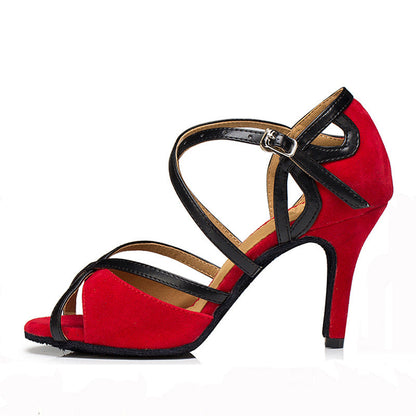 Orthopedic Balance Unique Black Stiletto Heels For Latin Dance And Ballroom