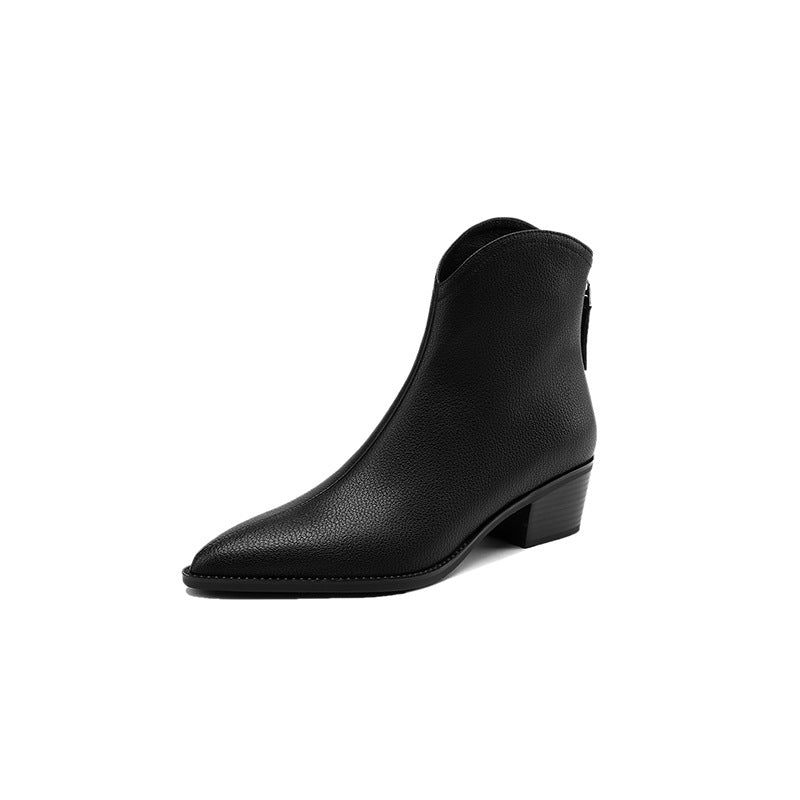 Madhu | Minimalist Pointed-Toe Orthopedic Ankle Boots